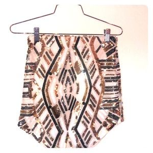 Embellished Fitted Mini Skirt